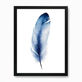 Blue Feather Art Print