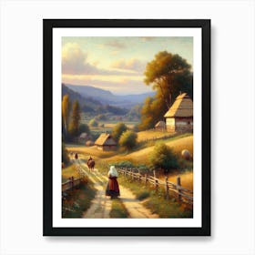 Old Rural Landscape Art Print