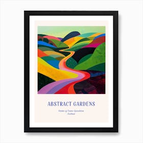 Colourful Gardens Garden Of Cosmic Speculation Scotland 1 Blue Poster Art Print