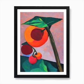 Common Persimmon Tree Cubist Art Print