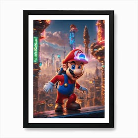 Mario in the Future Art Print