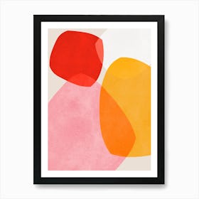 Expressive watercolor shapes 3 Art Print