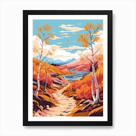 Kungsleden Sweden 1 Hike Illustration Art Print