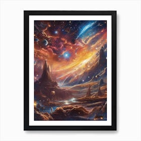 Space Landscape Art Print