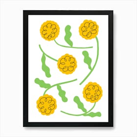 Yellow Flowers 3 Art Print