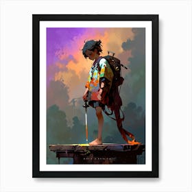 Boy With A Sword Art Print