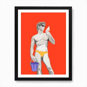 Michaelengelos Beach Babe Art Print