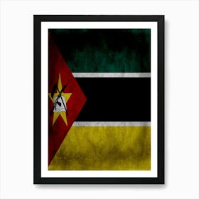 Mozambique Flag Texture Art Print