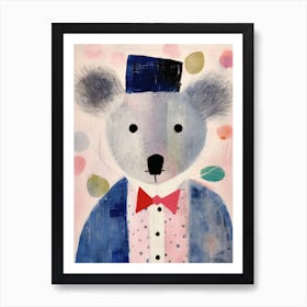 Playful Illustration Of Koala For Kids Room 5 Art Print