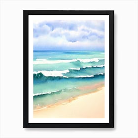 Grange Beach, Australia Watercolour Art Print