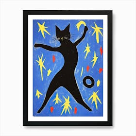 Matisse Catisse Cat Blue Dancer Icarus Art Print