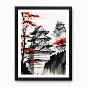 Japanese Castle Art Art Print