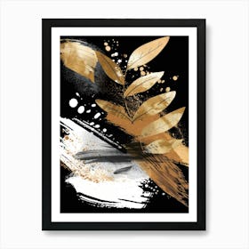 Gold Leaf Painting 8 Art Print