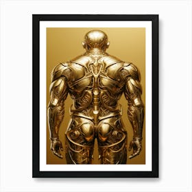 Golden Robot Anatomy third Art Print