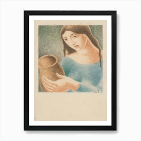 Woman With A Vase, Mikuláš Galanda 1 Art Print