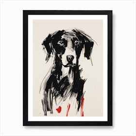 Dog In Ink 2 Art Print