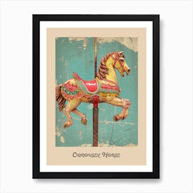 Carousel Vintage Poster 1 Art Print