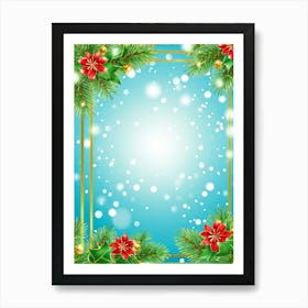 Season Background Holiday Merry Ornament Text New Year Decorating Eve Happy Design Card (15) Art Print