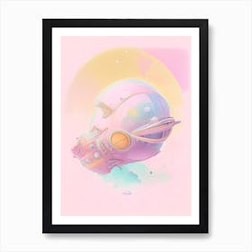 Spacecraft Gouache Space Art Print