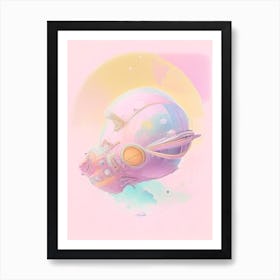 Spacecraft Gouache Space Poster