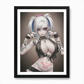 Pretty Punk Girl - Hall-O-Gram Creations 16 Art Print