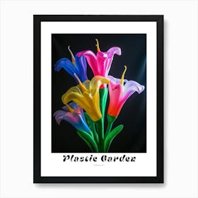 Bright Inflatable Flowers Poster Gloriosa Lily 4 Art Print