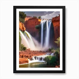 Ouzoud Falls, Morocco Realistic Photograph (1) Art Print