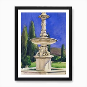 Marble Fountain In Italy, John Singer Sargent Art Print