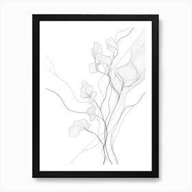 Abstract Line Drawing Art Print