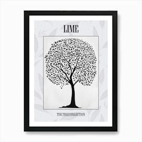 Lime Tree Simple Geometric Nature Stencil 1 Poster Art Print