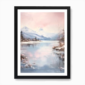 Dreamy Winter Painting Lake District United Kingdom 1 Art Print