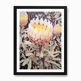 Protea 1 Flower Painting Art Print