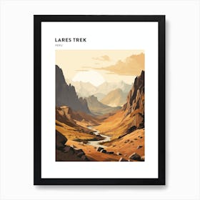 Lares Trek Peru 2 Hiking Trail Landscape Poster Art Print