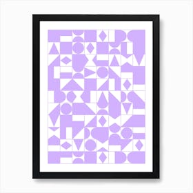 Lilac Geometric Pattern Art Print