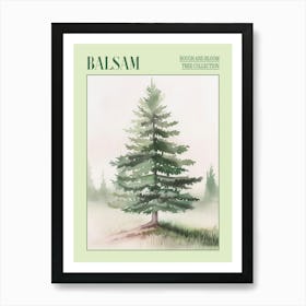 Balsam Tree Atmospheric Watercolour Painting 3 Poster Art Print