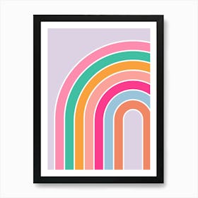 Rainbow Pastel Purple Art Print