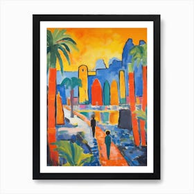 Luxor Egypt 3 Fauvist Painting Art Print