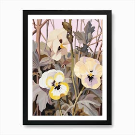 Wild Pansy 3 Flower Painting Art Print