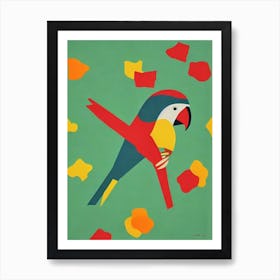 Parrot Midcentury Illustration Bird Art Print