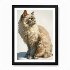Laperm Cat Painting 3 Art Print