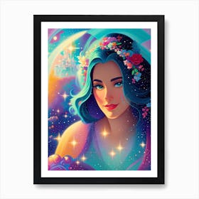 Fantasy Galaxy Girl 5 Art Print