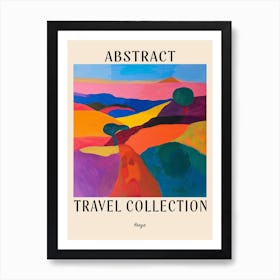 Abstract Travel Collection Poster Kenya 1 Art Print