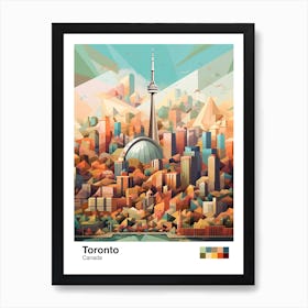 Toronto, Canada, Geometric Illustration 1 Poster Art Print