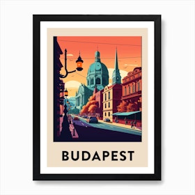 Budapest 3 Vintage Travel Poster Art Print