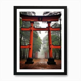 Torii Gates Japanese Illustration 4 Art Print