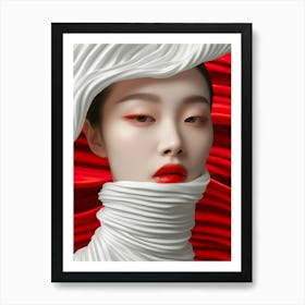 Portrait Of A Chinese Woman Art Print