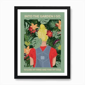 Into The Garden (Blonde & Light Green) Art Print