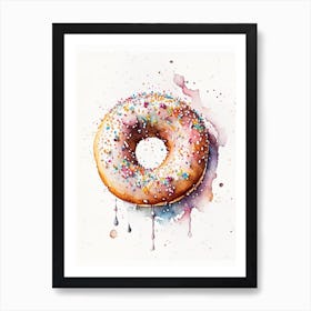 Sprinkles Donut Cute Neon 6 Art Print