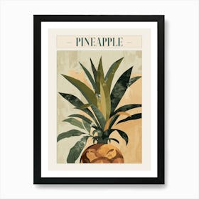 Pineapple Tree Minimal Japandi Illustration 2 Poster Art Print