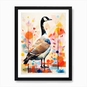 Bird Painting Collage Canada Goose 1 Art Print